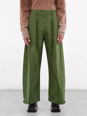 Wide Leg Trousers (TR0381-PG1587-DARK-GREEN)