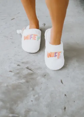 Wifey Lettered Slippers