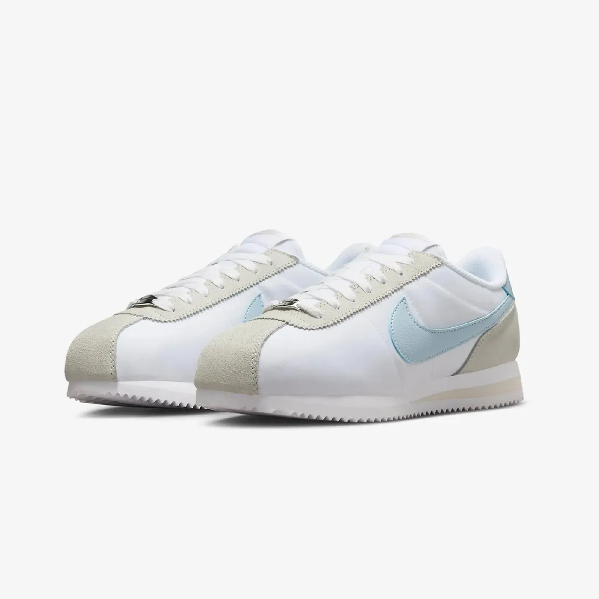 WMN'S NIKE CORTEZ WHITE LIGHT ARMORY BLUE LIGHT OREWOOD BROWN