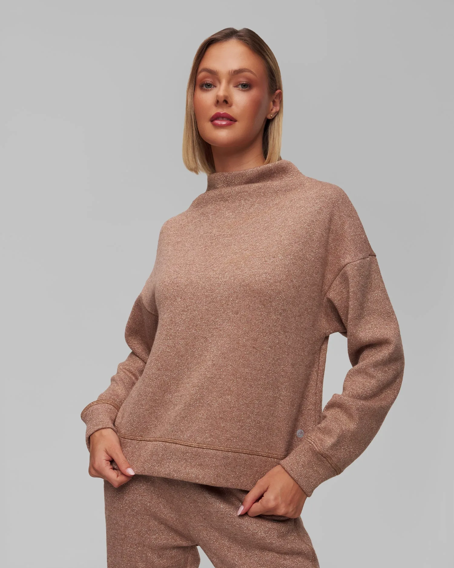 Women's brown sweatshirt Deha D12053-26120