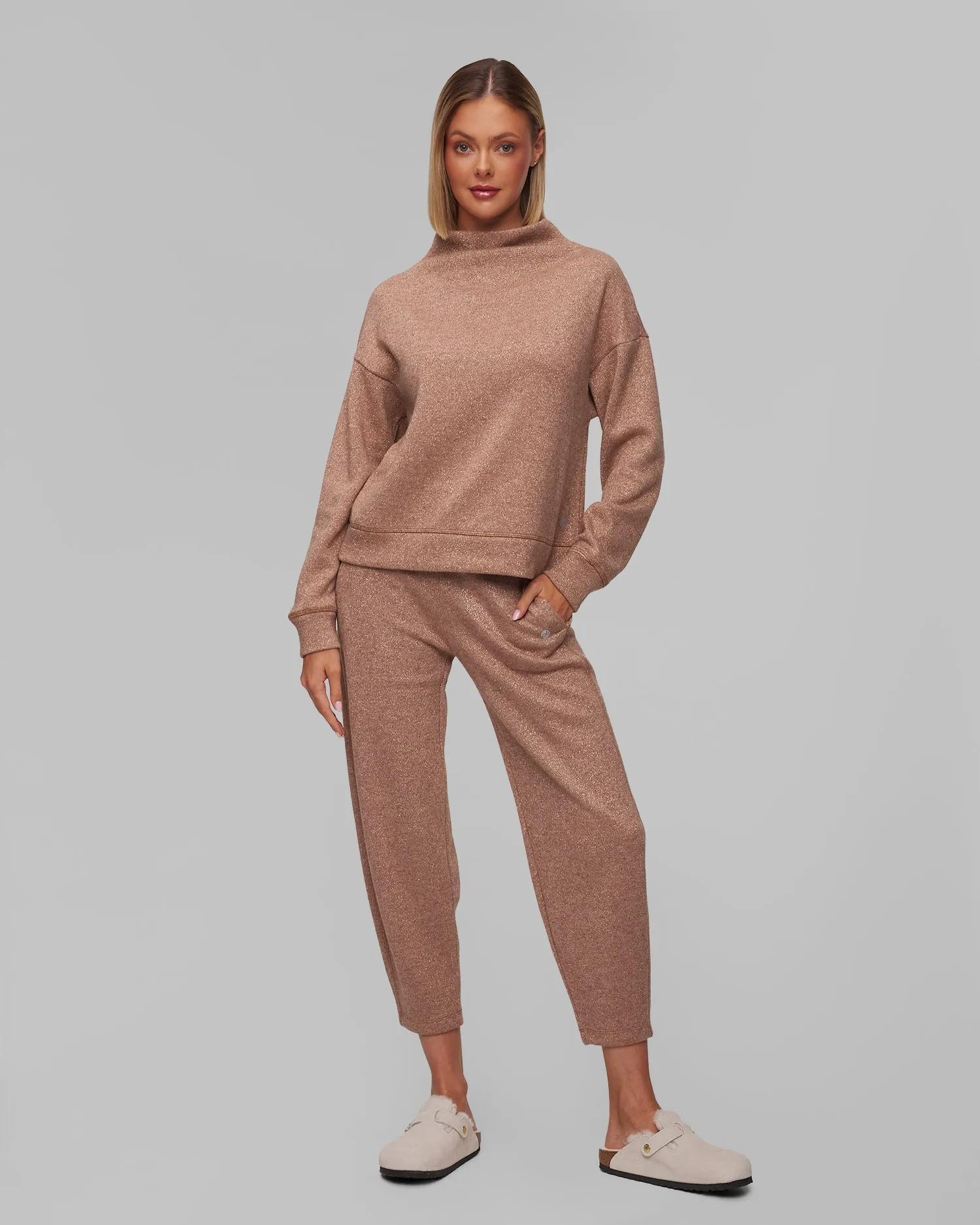 Women's brown sweatshirt Deha D12053-26120