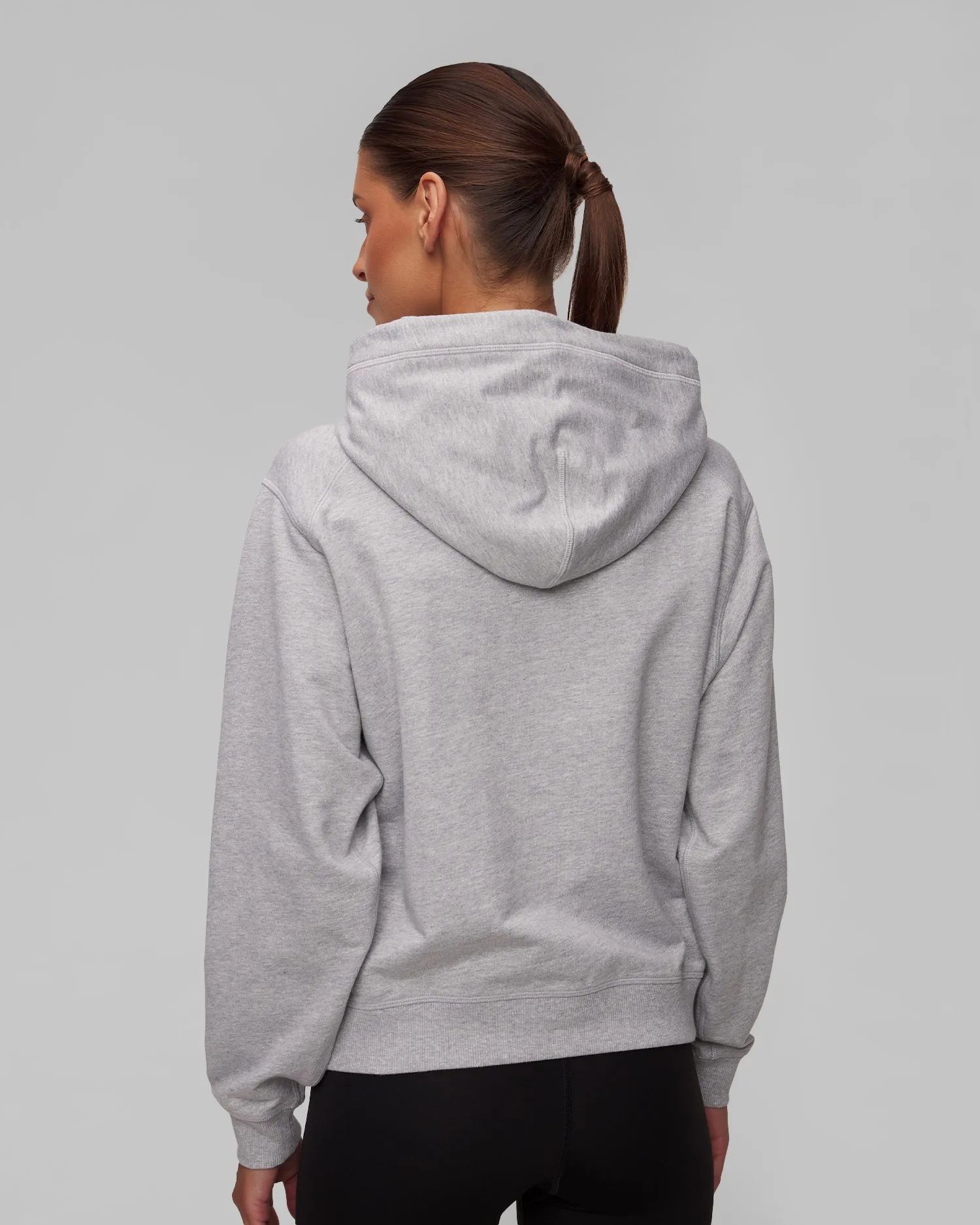 Women's light grey cotton hooded sweatshirt Rapha bgy01xx-lga