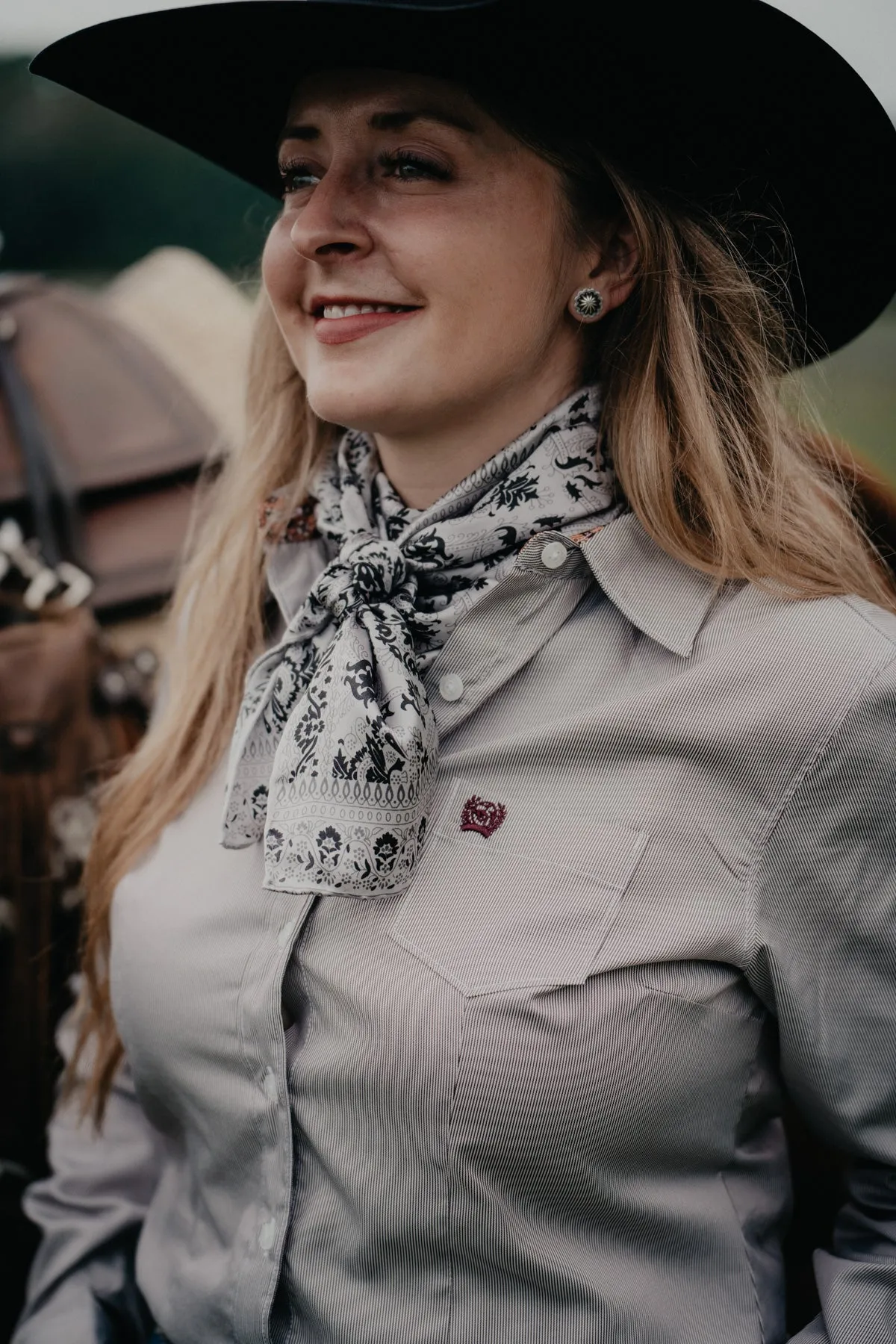 Women's CINCH Mini Stripe Cream Button Up Shirt (XS-XXL)