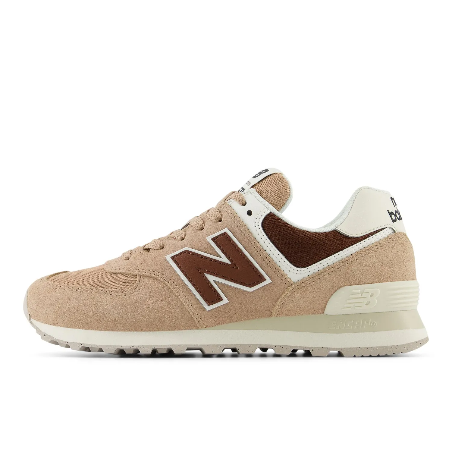 Women's New Balance 574 Core Color: Flat Taupe with Rich Oak