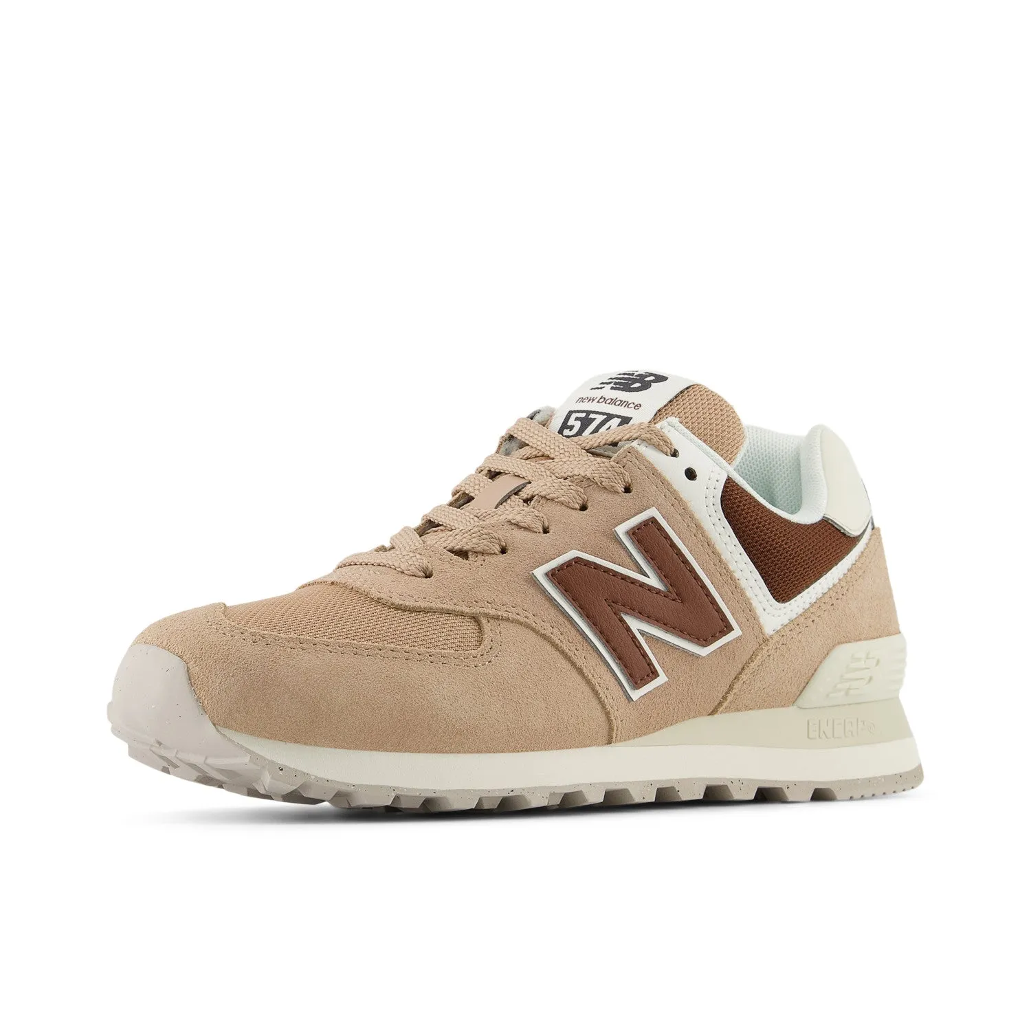 Women's New Balance 574 Core Color: Flat Taupe with Rich Oak