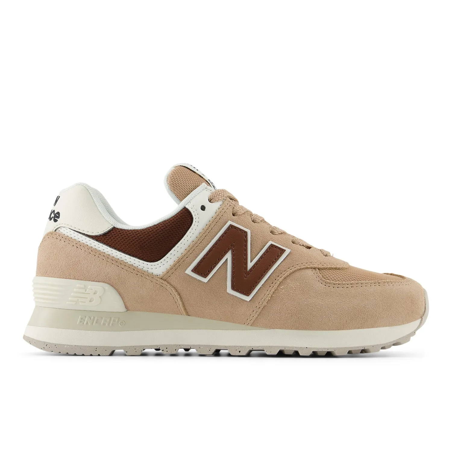 Women's New Balance 574 Core Color: Flat Taupe with Rich Oak