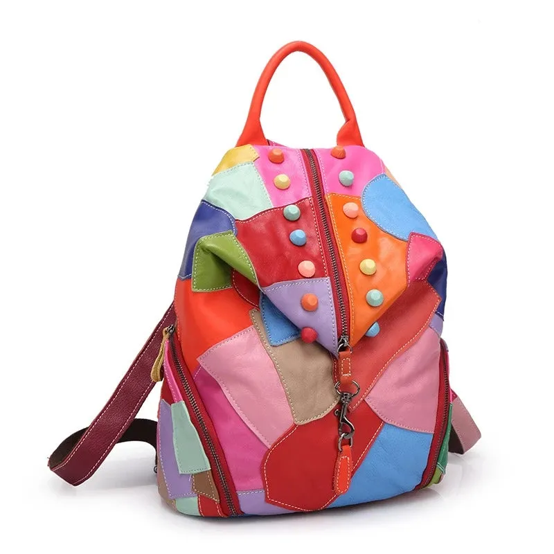 Women's Vibrant Soft Leather Backpacks - Horizon Leathers