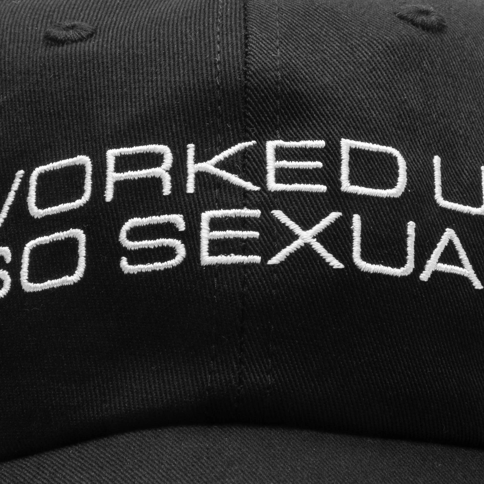 Black Worked Up Polo Cap