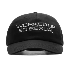 Black Worked Up Polo Cap