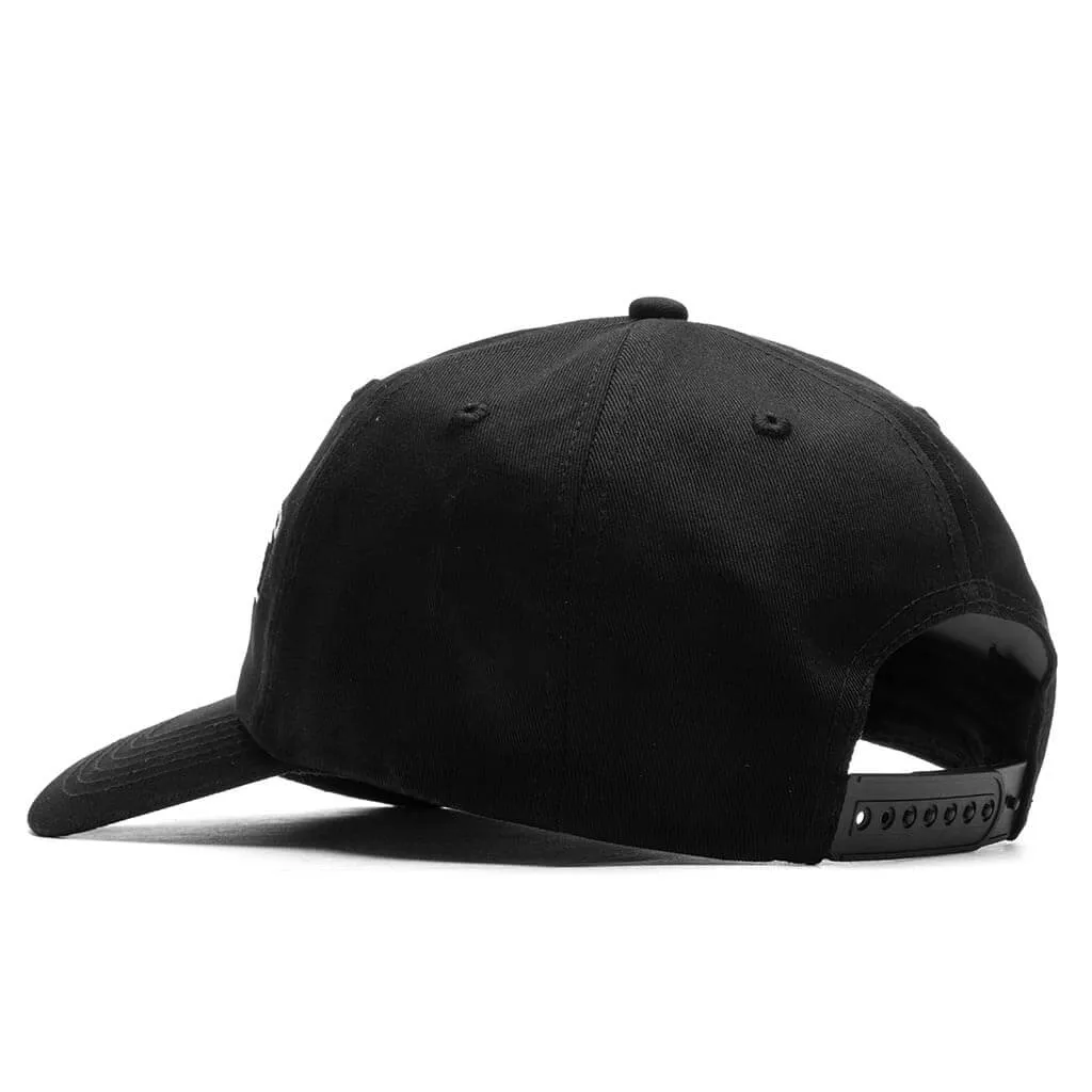 Black Worked Up Polo Cap